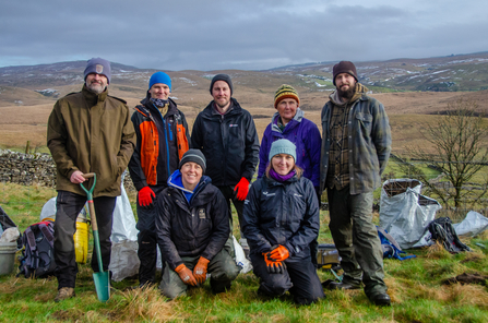 Wild Ingleborough Task Voluteers Feb 2024, TOS Volunteer Sara