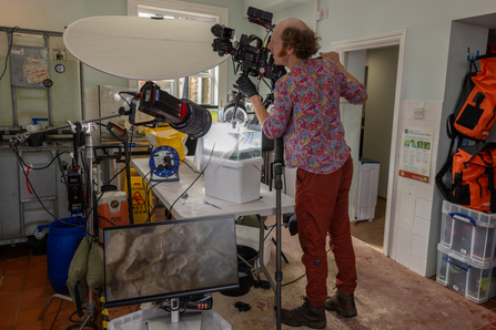 YWT's Finn filming the young Oysters