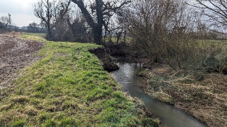 The river foss winds centrally between two very eroded banks.