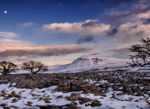 Ingleborough in snow